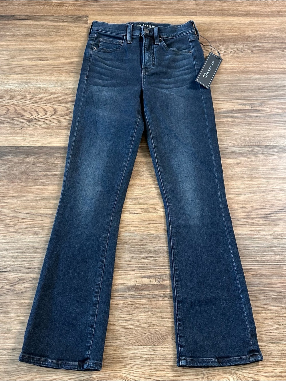 Veronica Beard High Rise Jeans Womens 23 Carly Kick Flare Crop Denim Pants Blue